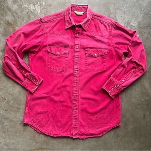 Vintage Distressed Men’s Carhartt Pearl Snap Western Shirt size XL